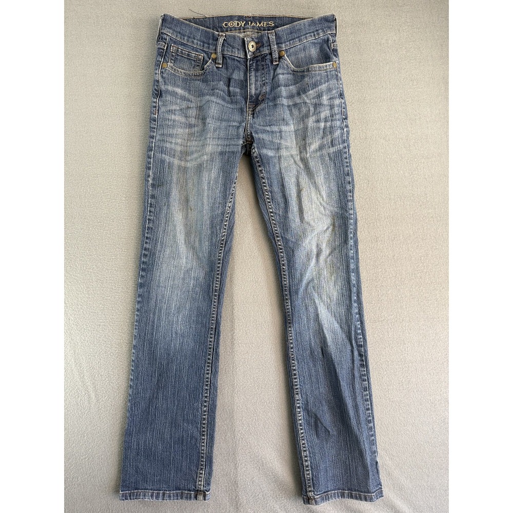 Cody James Mens 30x32 Med Wash Regular Straight Stretch Jeans CMBA19D9